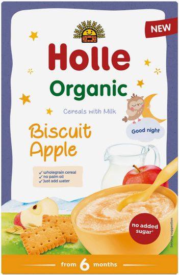 Бебешка каша Holle Organic с бисквити и ябълка 250 г