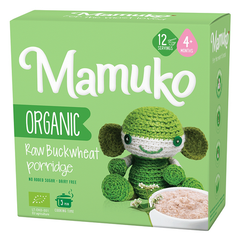 Бебешка каша Mamuko Organic Raw Buckwheat Porridge 4+ м. 12 порции
