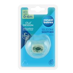 Силиконова залъгалка Canpol babies Love & Sea, 0-6 м, синя