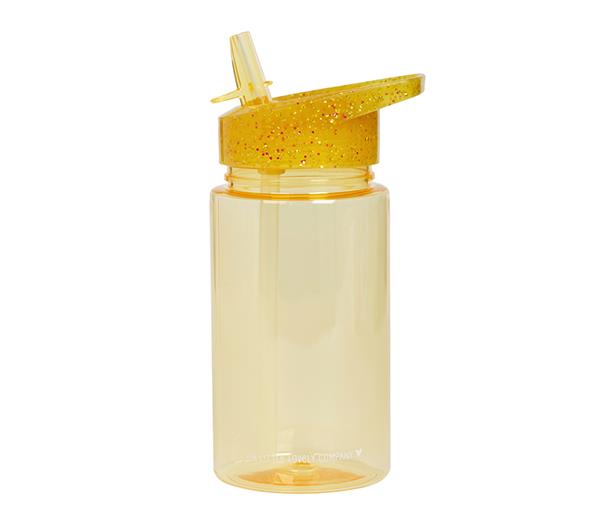 Детска бутилка със сламка A Little Lovely Company DBGLGO30 Glitter Gold