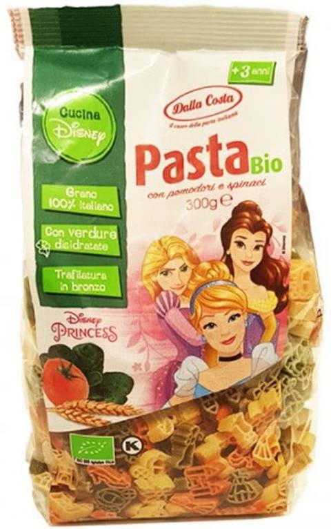 Био паста за деца Dalla Costa Disney Princess с домати и спанак 300 г