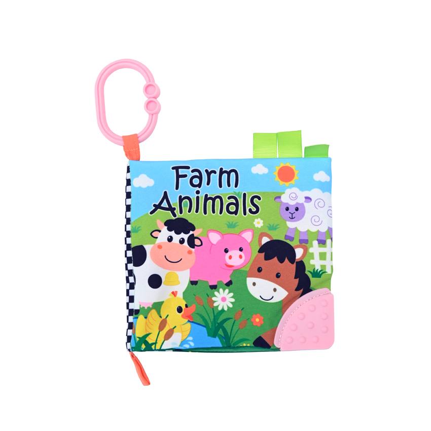 Мека бебешка книжка Lorelli Farm Animals с гризалка