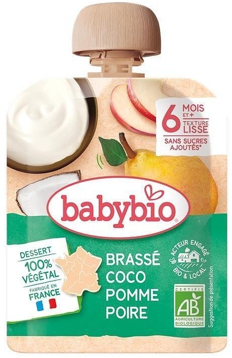 Бебешко плодово пюре Brasse Coco Pomme Poire 85 гр