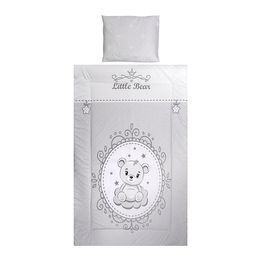 Спален комплект Cosy Little Bear Grey 3 части