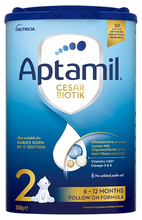Адаптирано мляко Aptamil Cesar Biotik 2 800 г.