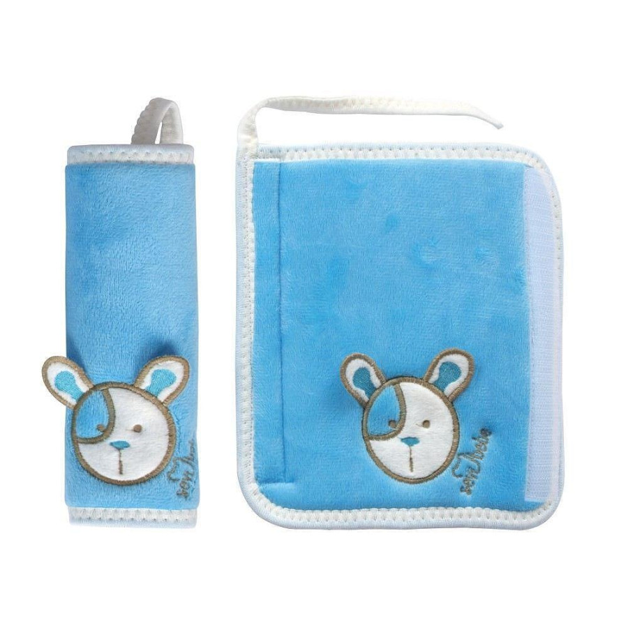 Сет за детска количка с протектор BEAR WITH SWING BLUE