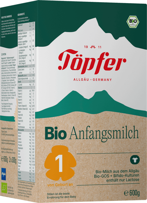 Адаптирано мляко Töpfer Bio Anfangsmilch 1 600 г
