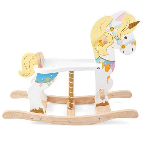Дървено люлеещо се конче rocking unicorn carousel