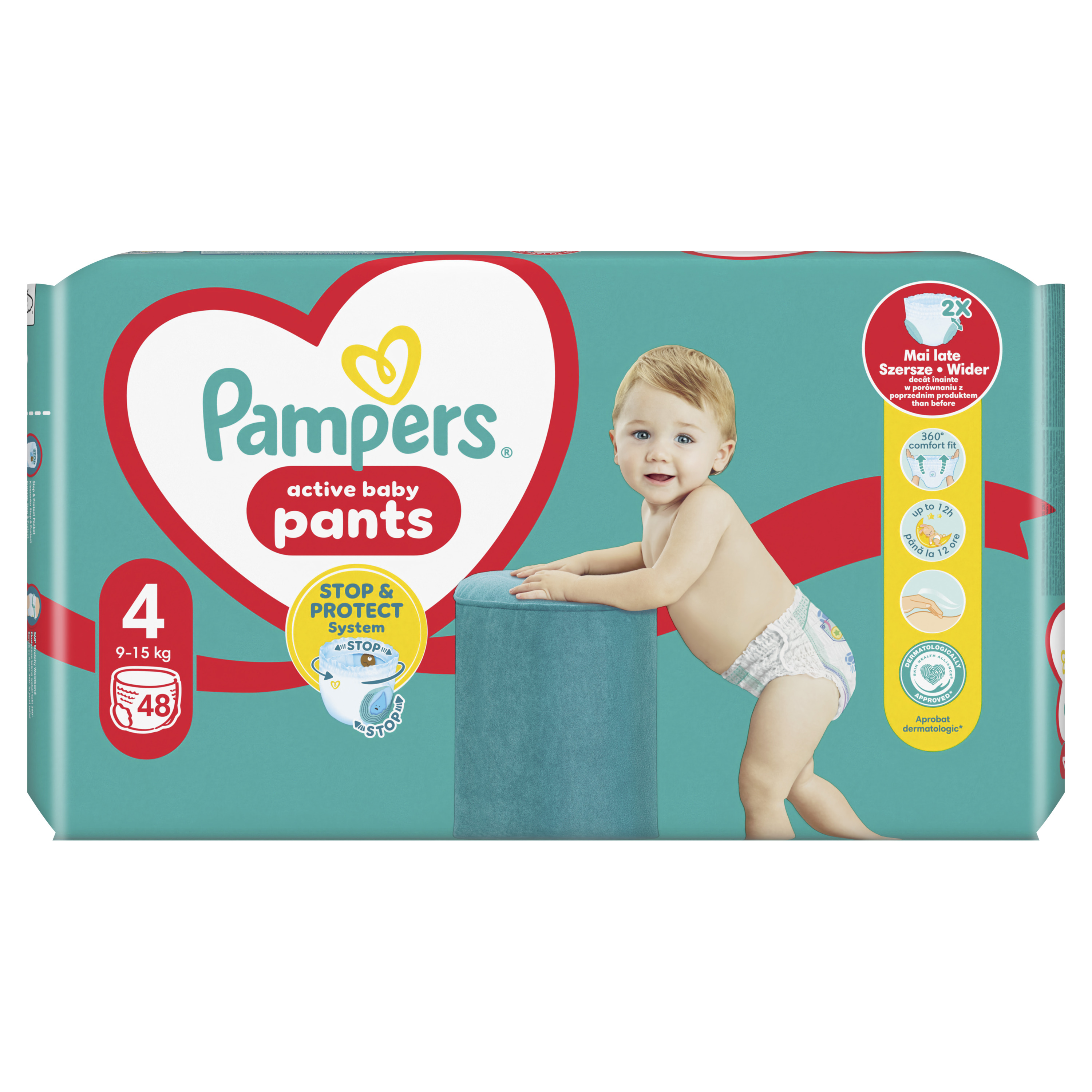 Пелени гащи Pampers Active Baby Pants №4 9-15 кг 48 броя