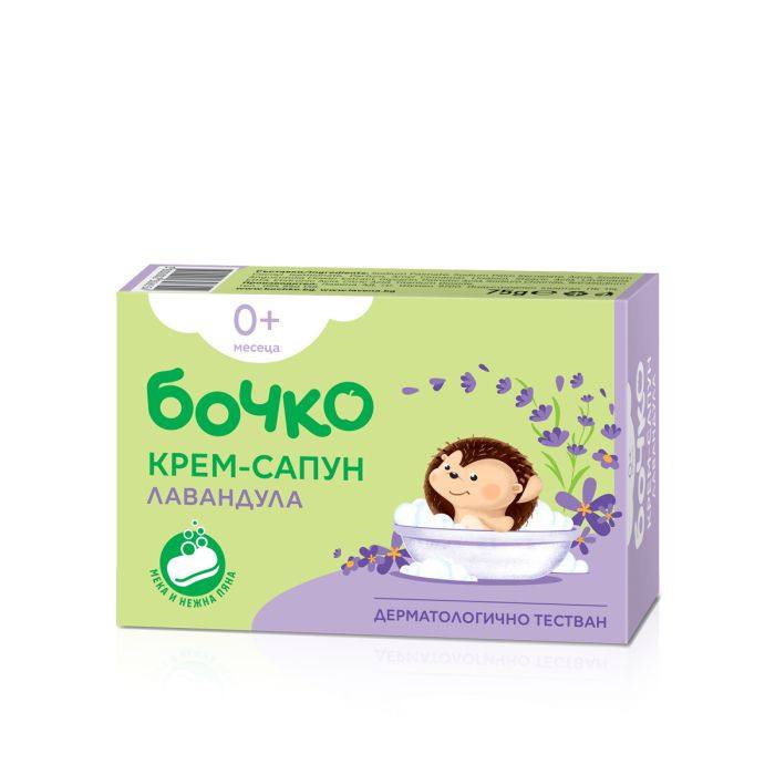 Бебешки крем-сапун бочко лавандула 0+м, 75 г