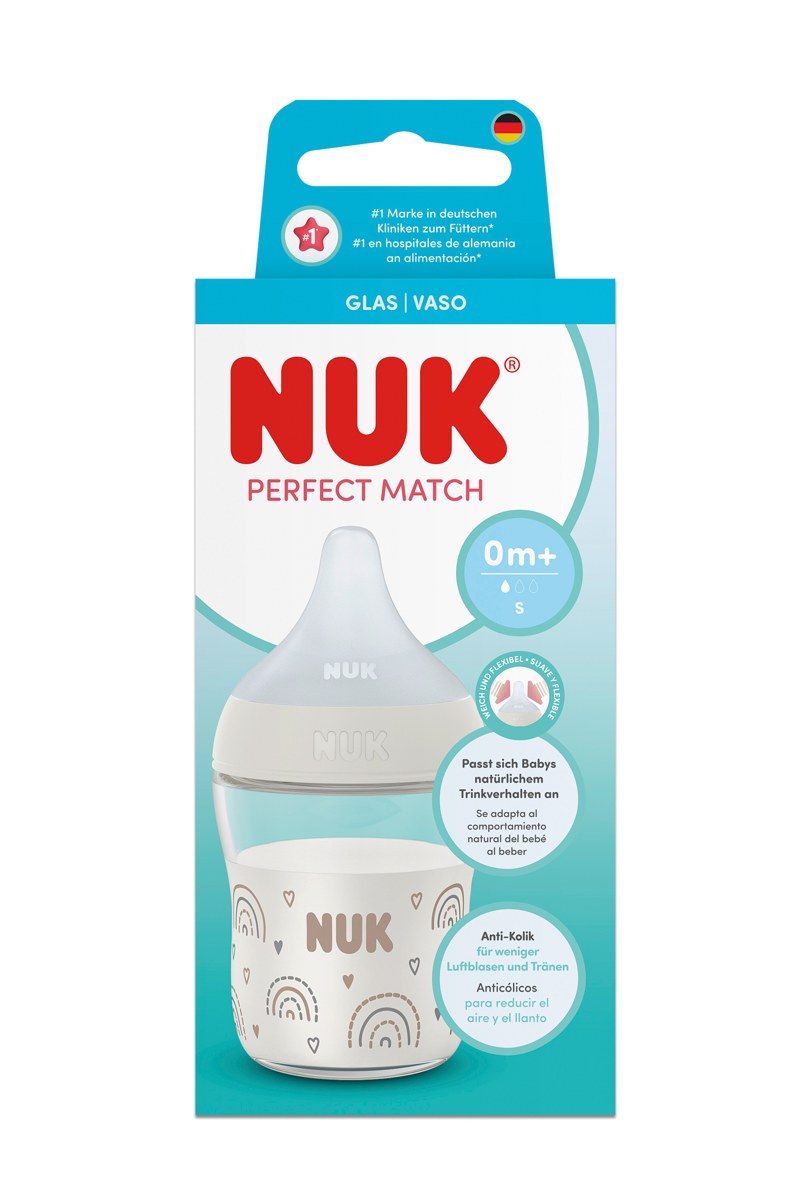 Бебешко стъклено шише Perfect Match 0m+