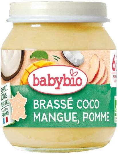 Бебешко пюре Babybio с кокосово мляко, манго и ябълка 130 г
