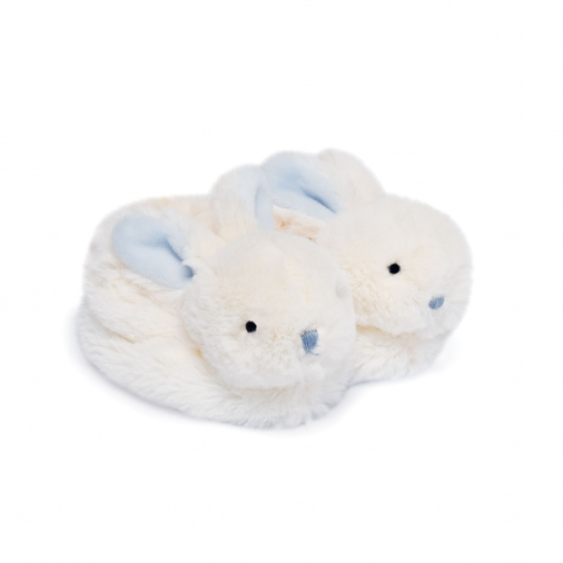 Пантофи DOUDOU LAPIN BONBON Chaussons bleu avec hochet 0/6 months