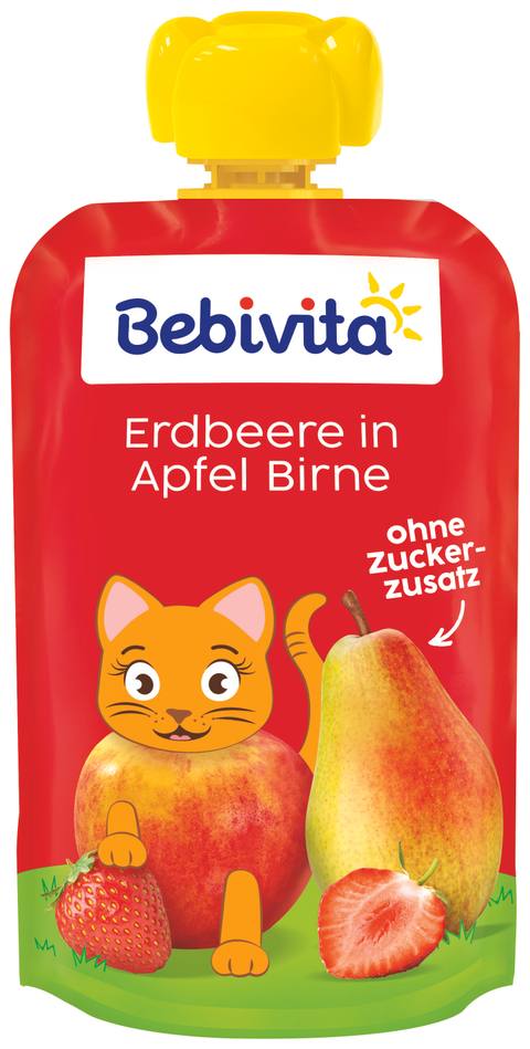 Бебешко пюре Bebivita ягода, ябълка и круша 90 г