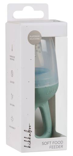Силиконова залъгалка за хранене KikkaBoo Soft Food Feeder Sage