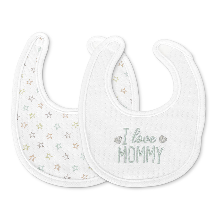 Бебешки лигавник Newborn Bib Natural 2 бр. с велкро