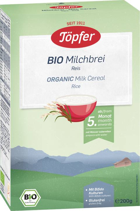 Бебешка каша Töpfer BIO с ориз 200 г