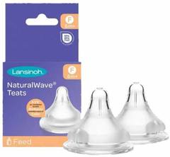 Комплект биберони Lansinoh Natural wave, 2 броя, 6+ месеца