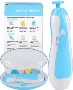 Бебешка електрическа пила за нокти Baby Nail Trimmer с 6 приставки