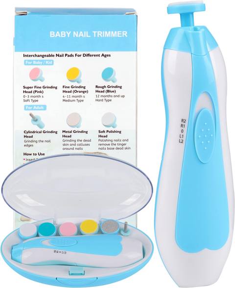 Бебешка електрическа пила за нокти Baby Nail Trimmer с 6 приставки