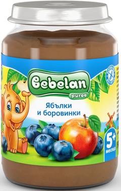 Бебешко пюре ябълки и боровинки