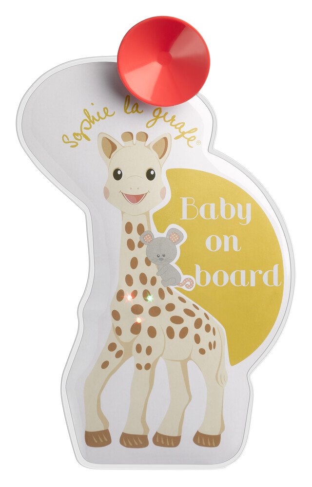 Светещ знак за кола flash baby on board sophie la girafe
