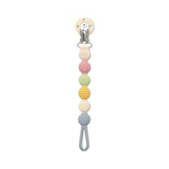 Силиконов държач за биберон Silicone Pacifier Holder Boy Natural
