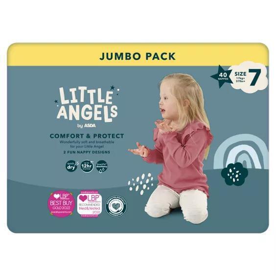 Пелени за еднократна употреба Little Angels Comfort & Protect Jumbo Pack Size 7 40 бр