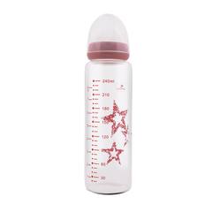 Стъклено шише с биберон anti-colic 240 мл. / blush pink