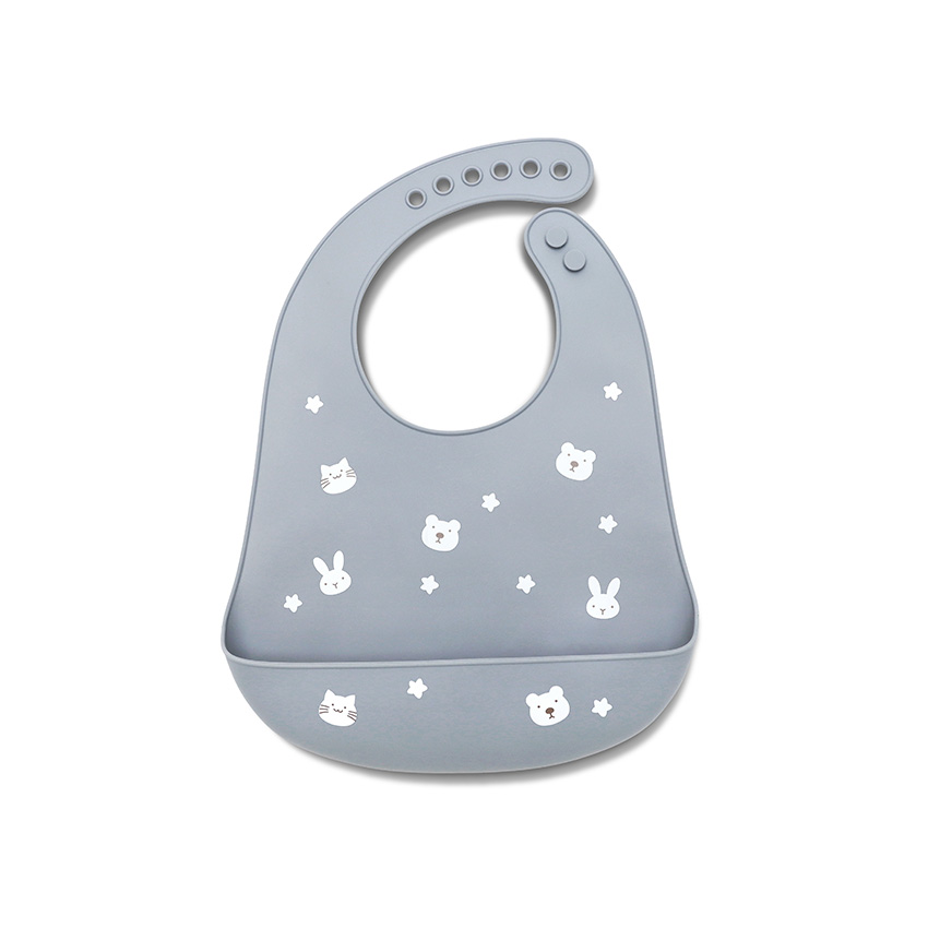 Силиконов лигавник Silicone Bib Grey
