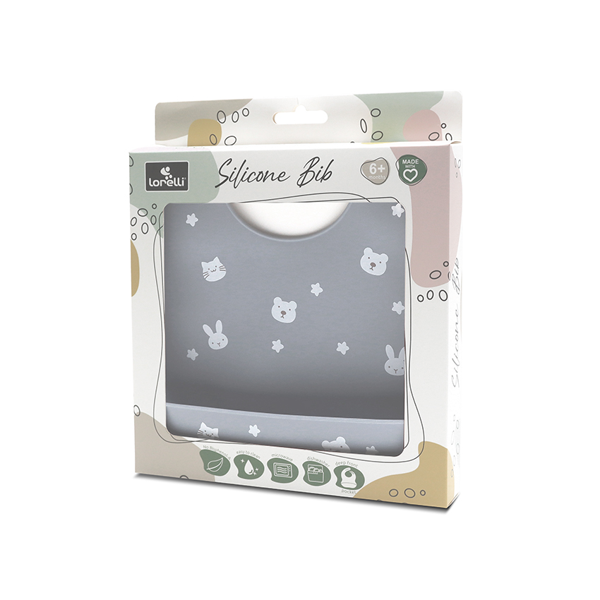Силиконов лигавник Silicone Bib Grey