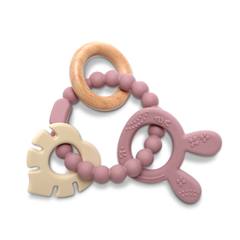 Силиконова гризалка с бук зайче Silicone and Beech Teether Rabbit