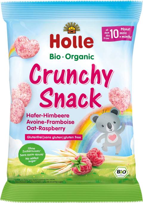 Био хрупкава закуска Holle Crunchy Snack с овес и малини 25 г