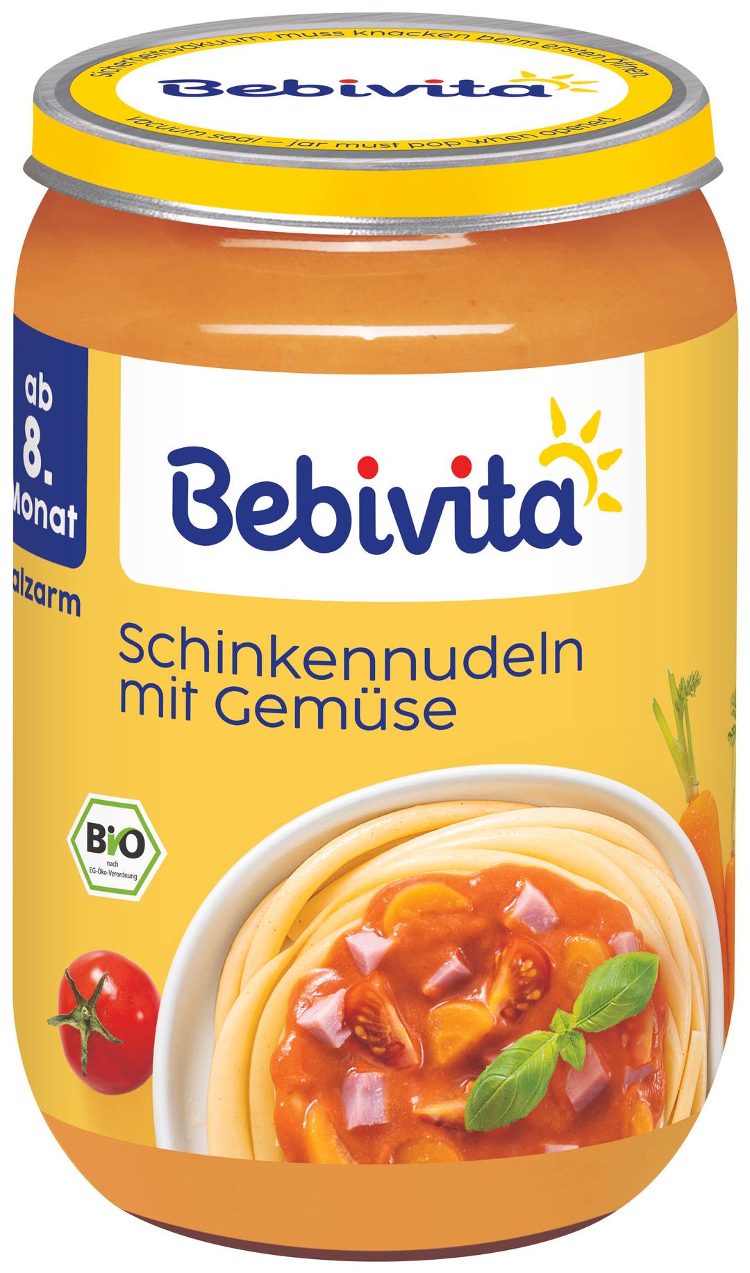 Бебешко пюре Bebivita паста с шунка и зеленчуци 220 г