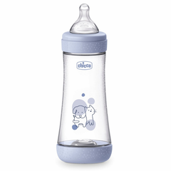 Бебешко шише за хранене Chicco Perfect 5 300 мл. 4м+, синьо