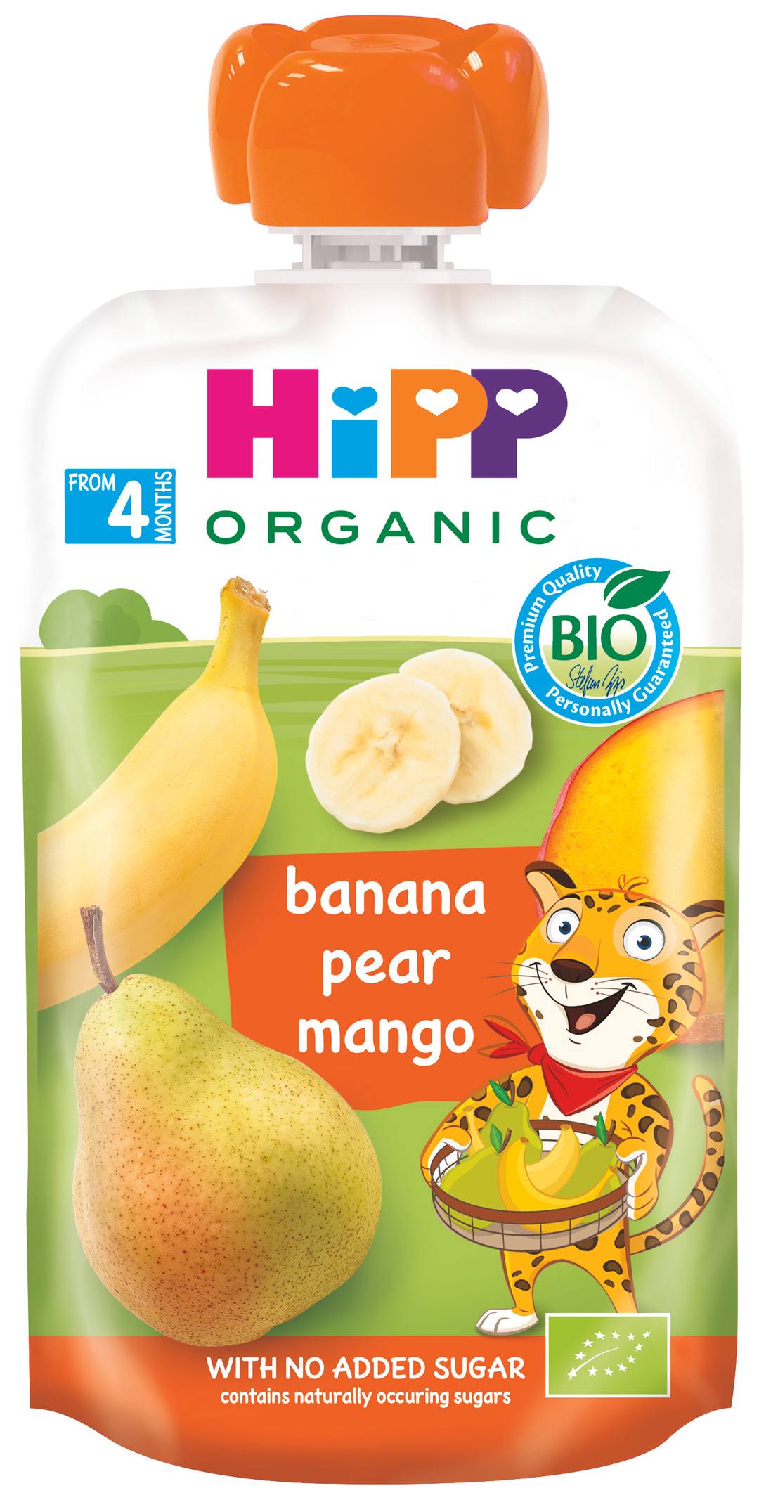 Бебешко пюре HiPP Organic Banana Pear Mango 100 г