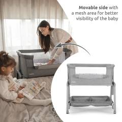 Мини кошара Lorelli LAYLA 2в1 с падаща преграда, сива