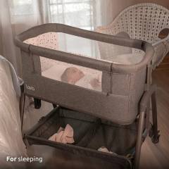 Мини кошара Lorelli LAYLA 2в1 с падаща преграда, сива