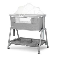 Мини кошара Lorelli LAYLA 2в1 с падаща преграда, сива