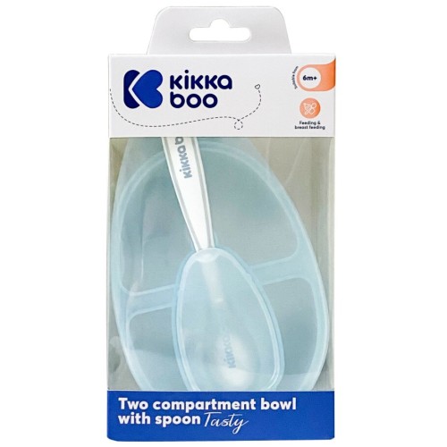 Купа с две отделения и лъжица Tasty Blue