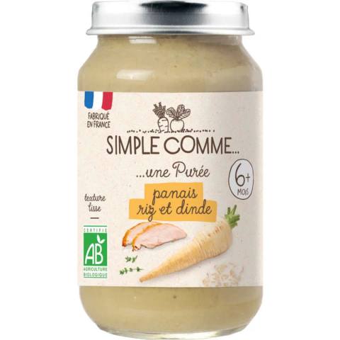 Бебешко пюре Simple Comme... Panais, Riz et Dinde 190 г
