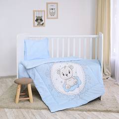 Бебешки спален комплект Little Bear Blue 3 части Cosy