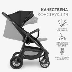 KikkaBoo Jody детска количка, черна
