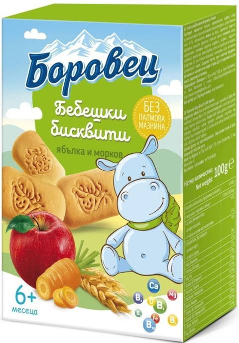 Бебешки бисквити боровец ябълка и морков 6+ месеца