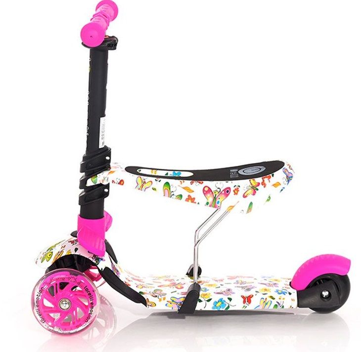 Тротинетка lorelli smart pink butterfly