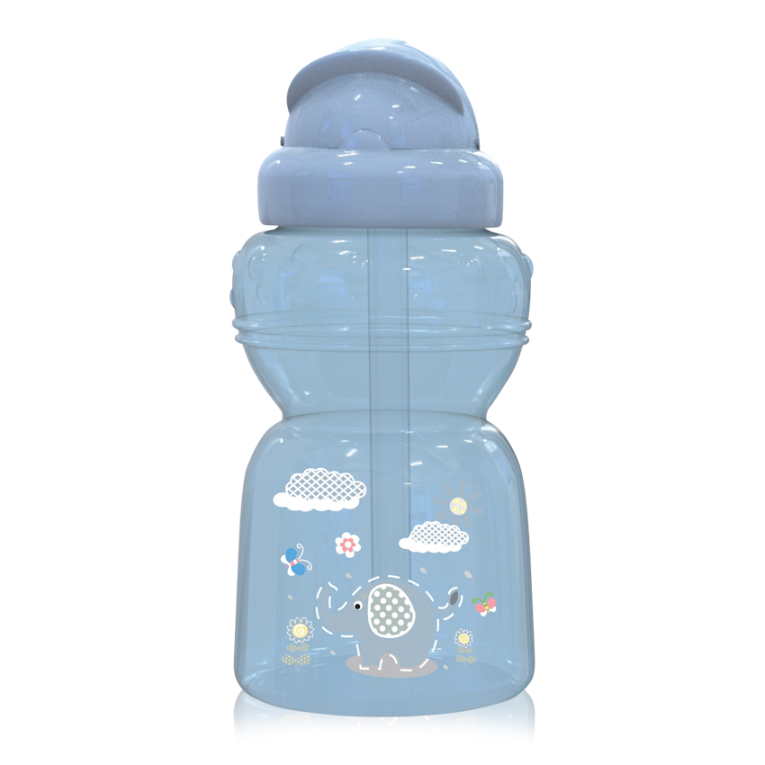 Спортна бутилка със сламка animals 325 ml