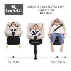 Lorelli SOLARIS i-Size ISOFIX Support Leg 360 столче за кола 40-150 см, зелено