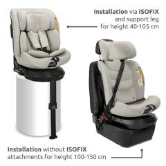 Lorelli SOLARIS i-Size ISOFIX Support Leg 360 столче за кола 40-150 см, зелено