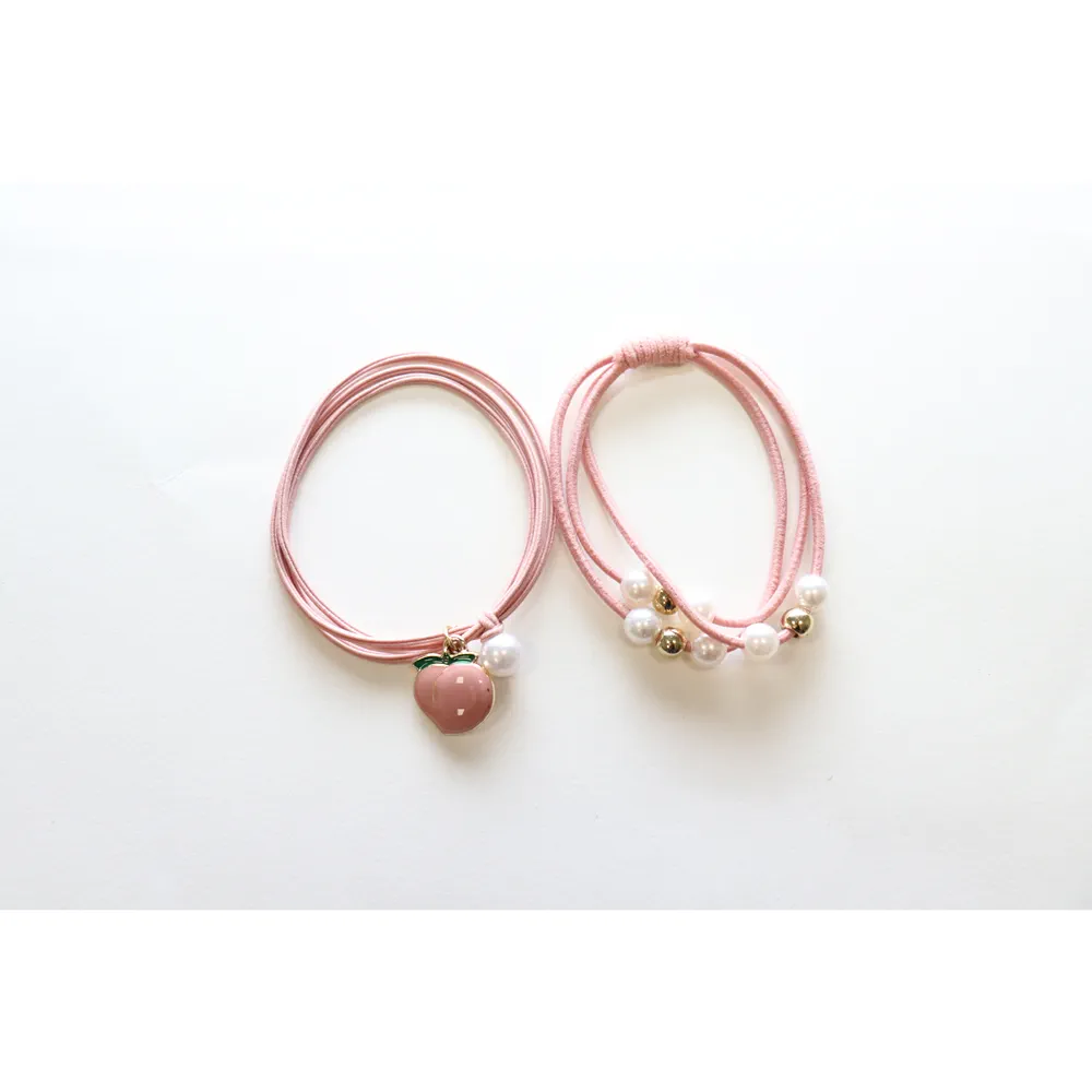 Ластици за коса yb-500-075 peach & cream