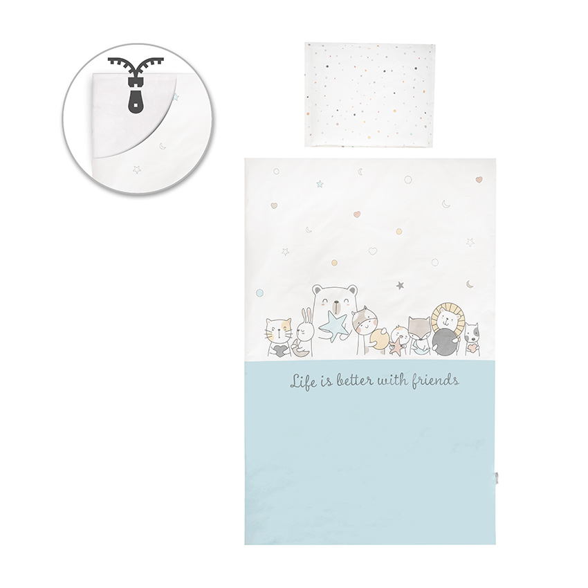 Спален комплект 5 части Cosy Happy Friends Blue